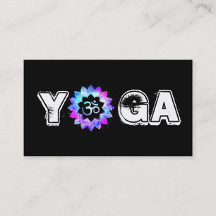*~* Yoga Mandala Teacher Instructor Lotus OM Business Card