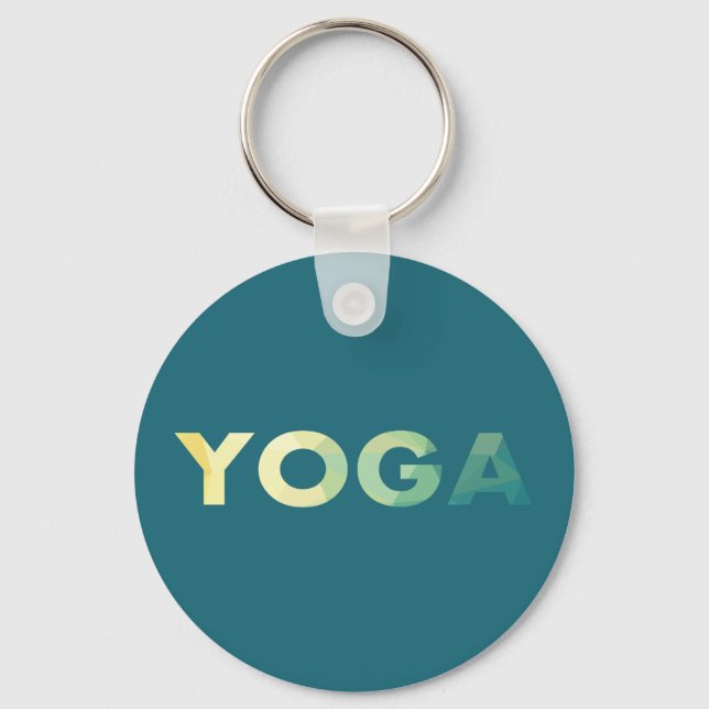 Yoga Mandala text Key Ring (Front)