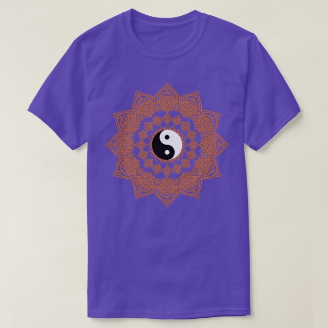 Yoga Mandala Yin Yang Gift T-Shirt (Design Front)