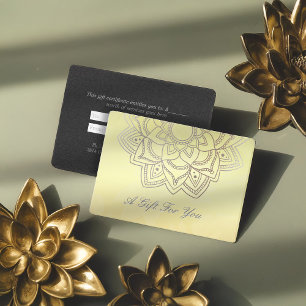 YOGA & Massage Gift Certificate Black Gold Mandala