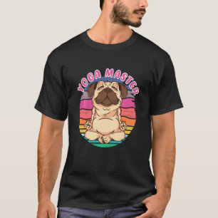 Yoga Master Pug Dog Funny Animal Vintage Meditatio T-Shirt