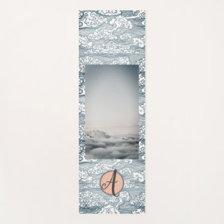 YOGA MAT A MONOGRAM AND CLOUD PATTERN