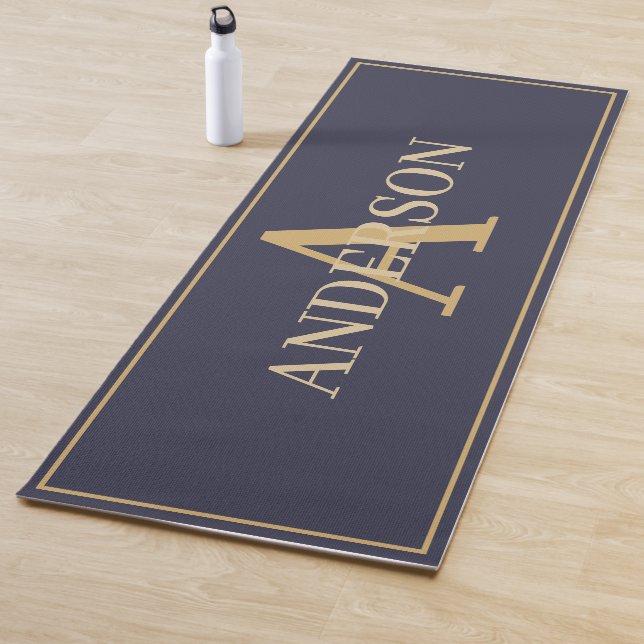 Yoga Mat - Customize Monogram Name Lilac  (In Situ)