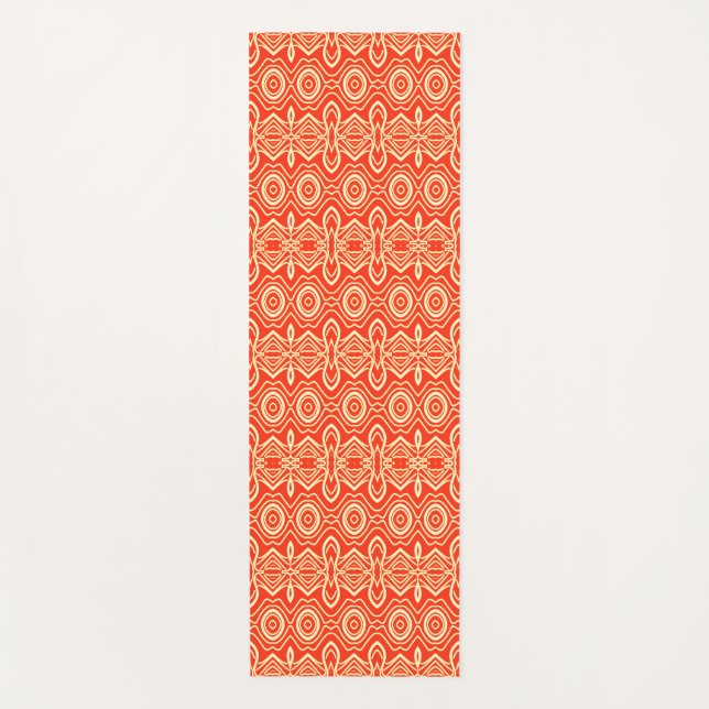 Yoga Mat, Cute red colour classic pattern   Mat (Front)