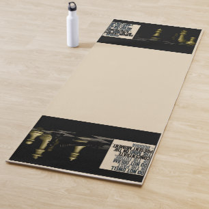 Yoga Mat Exercise Chess Game & Buddha Quote