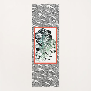 Yoga Mat JAPANESE WAVE PATTERN WITH FISH