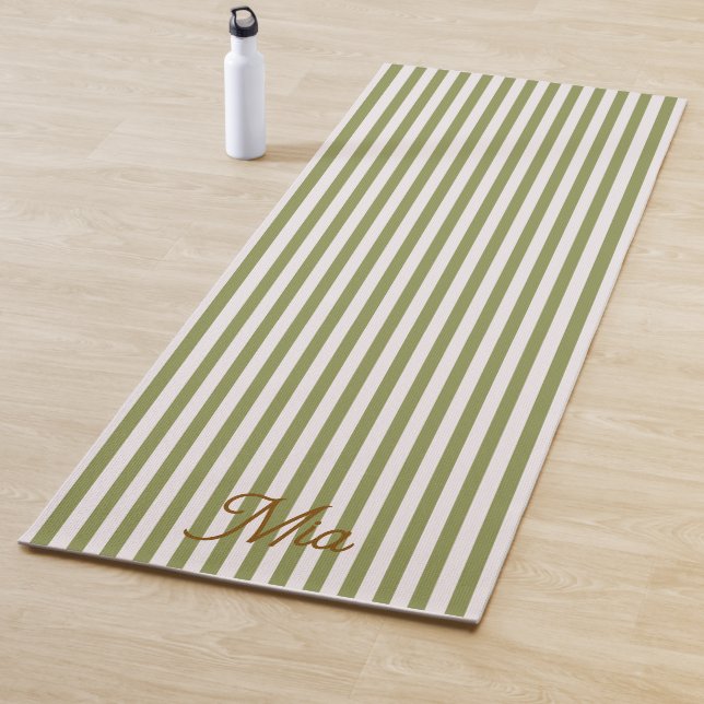 Yoga Mat | Personalised Striped Custom Name (In Situ)