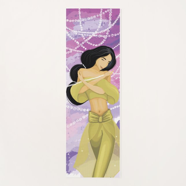 Yoga Mat with easten dancing girl (Front)