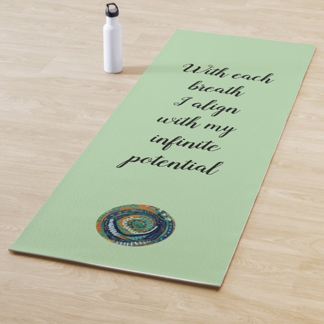 Yoga Mat with portal/mantra original art (In Situ)