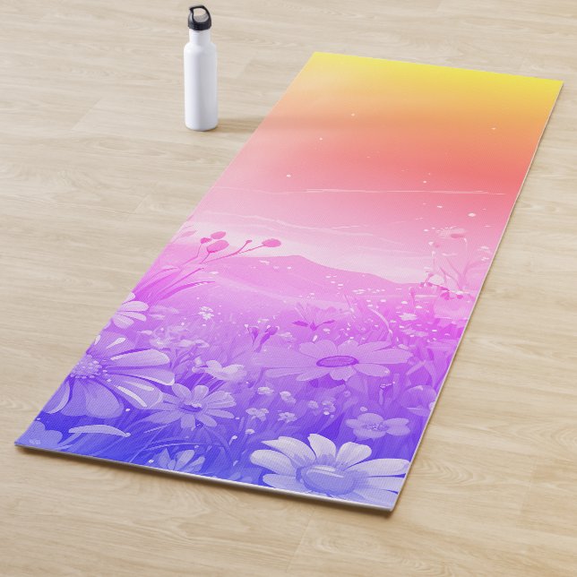 Yoga Mat with sunrise meadow (In Situ)