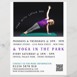 Yoga Mat, Yoga Class Advertising Flyer