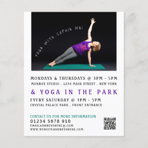Yoga Mat, Yoga Class Advertising Flyer