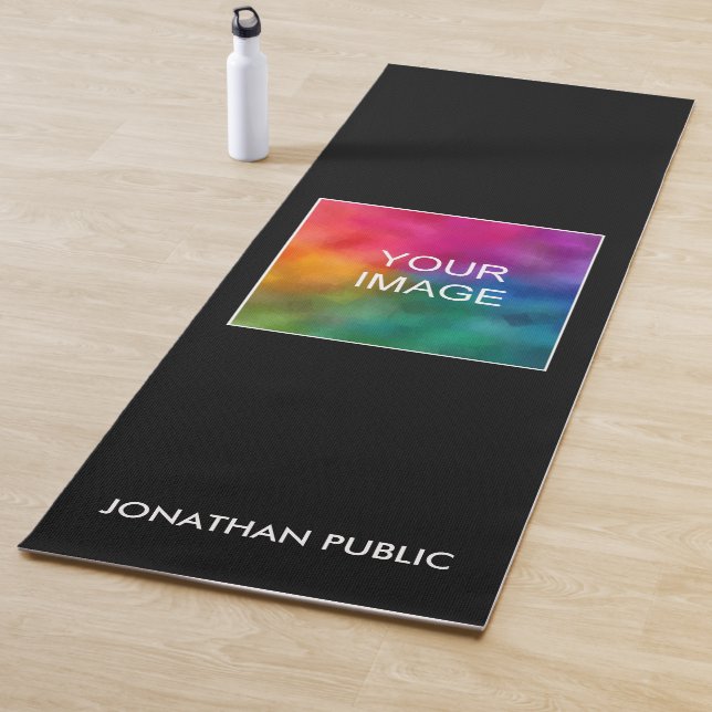 Yoga Mats Fitness Name Template Add Your Image (In Situ)