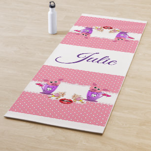 Yoga Mats Yoga Pink Pigs Polkadot
