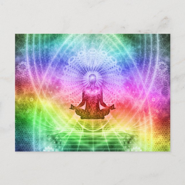 Yoga Meditation Buddhist Nirvana Inspirational Postcard (Front)
