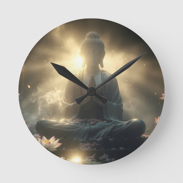 YOGA - MEDITATION - CARPE DIEM ROUND CLOCK (Front)