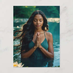 YOGA - MEDITATION - CARPE DIEM - WELLNESS POSTCARD