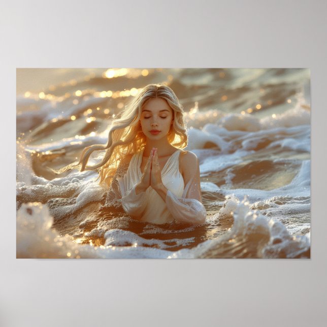 YOGA - MEDITATION - CARPE DIEM - WELLNESS POSTER (Front)