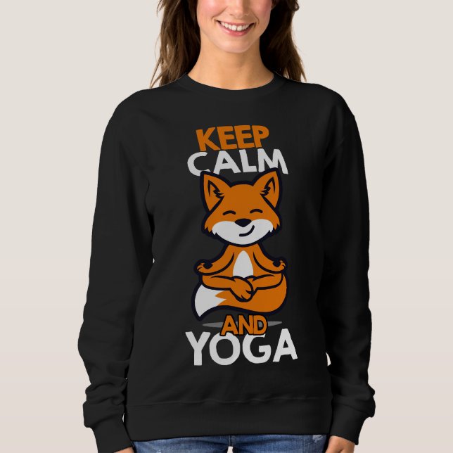 Yoga Meditation Fox Sweatshirt (Front)