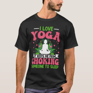 Yoga Meditation - I Love Yoga Lotus Flower Zen Yog T-Shirt