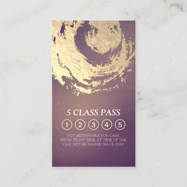 Yoga Meditation Instructor Class Pass Loyalty Card (Front)