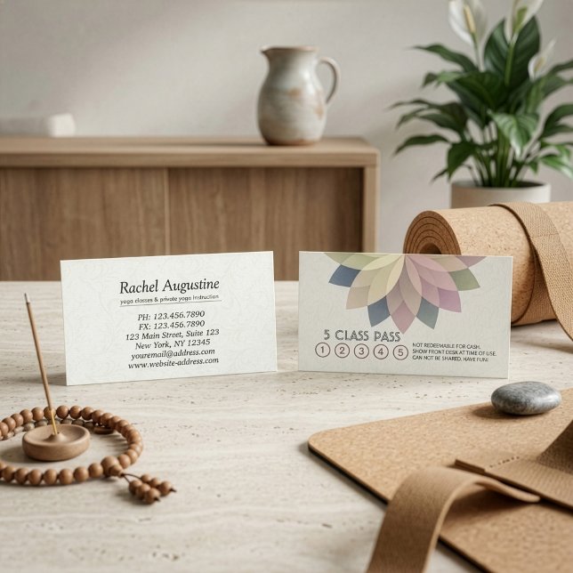 Yoga Meditation Instructor Class Pass Loyalty Card (Creator Uploaded)