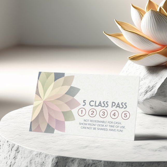 Yoga Meditation Instructor Class Pass Loyalty Card (Creator Uploaded)