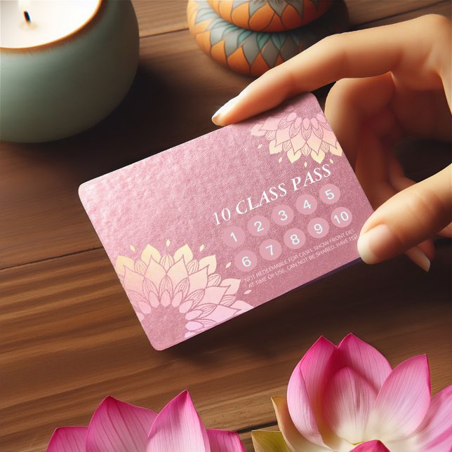 Yoga Meditation Instructor Class Pass Loyalty Card (Creator Uploaded)