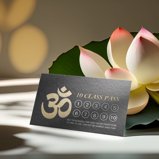 Yoga Meditation Instructor Class Pass Loyalty Card (Creator Uploaded)