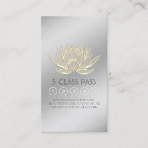 Yoga Meditation Instructor Class Pass Loyalty Card