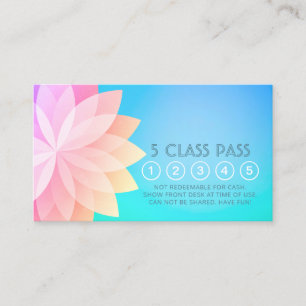 Yoga Meditation Instructor Class Pass Loyalty Card