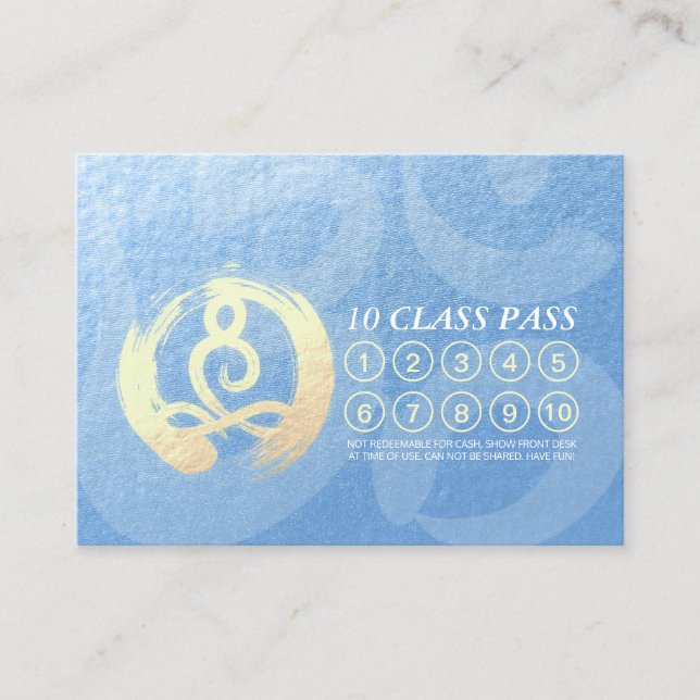 Yoga Meditation Instructor Class Pass Loyalty ZEN Card (Front)