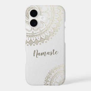 Yoga Meditation Instructor Gold Mandala Flowers