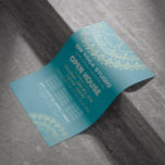 Yoga Meditation Instructor Gold Mandala Open House Flyer<br><div class="desc">Yoga Fitness Studio / Meditation Instructor / Personal Trainer / Life Coach / Healer / Reiki Master / Massage Therapy Open House Flyer Template - 
Modern Chic Faux Gold Foil Floral Mandala Symbols on Crystal Blue / Teal Green Blue Colour Background.</div>