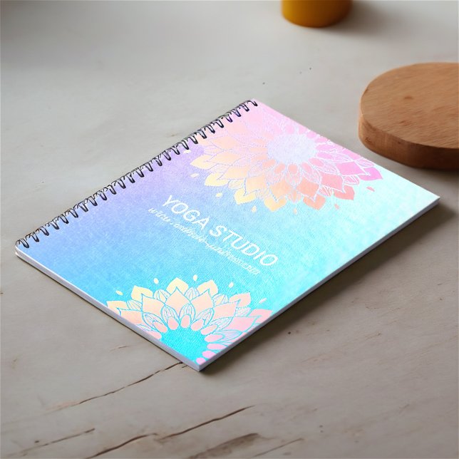 Yoga Meditation Instructor Green Gold Foil Mandala Notebook (Creator Uploaded)