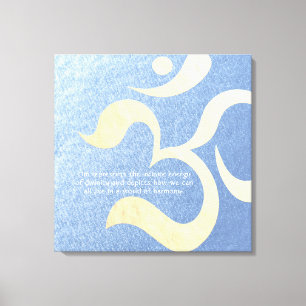 Yoga Meditation Instructor Life Coach OM Quotes Canvas Print