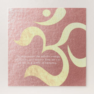 Yoga Meditation Instructor Life Coach OM Quotes Jigsaw Puzzle
