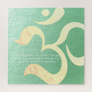 Yoga Meditation Instructor Life Coach OM Quotes Jigsaw Puzzle