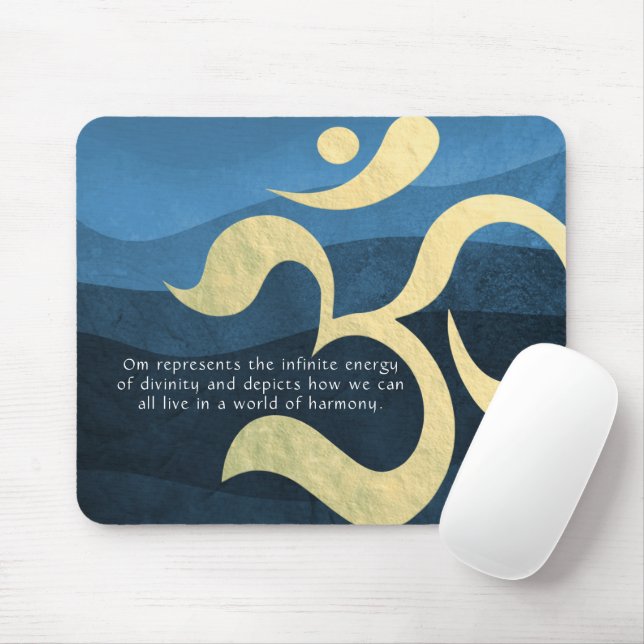 Yoga Meditation Instructor Life Coach OM Quotes Mo Mouse Pad (With Mouse)