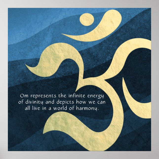 Yoga Meditation Instructor Life Coach OM Quotes Po Poster (Front)