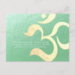 Yoga Meditation Instructor Life Coach OM Quotes Postcard