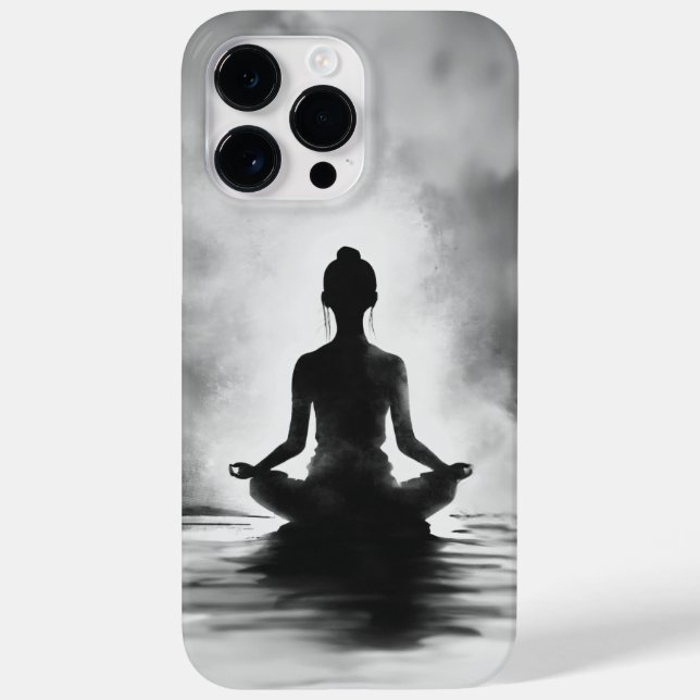 Yoga Meditation Instructor Lotus Pose Ink Painting Case-Mate iPhone Case (Back)