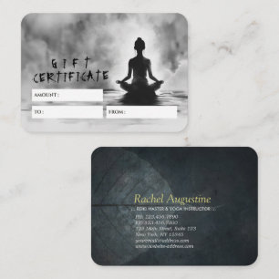 Yoga Meditation Instructor Lotus Pose Ink Painting Discount Card