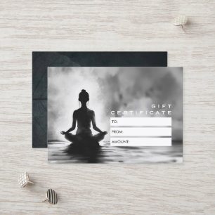 Yoga Meditation Instructor Lotus Pose Ink Painting Discount Card