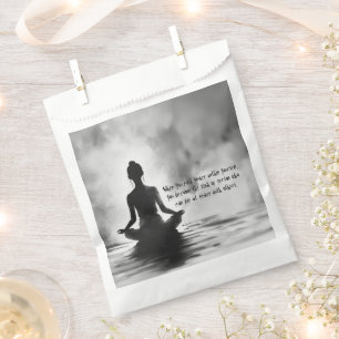 Yoga Meditation Instructor Lotus Pose Ink Painting Favour Bag
