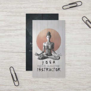 Yoga Meditation Instructor Lotus Pose Reiki Master Business Card