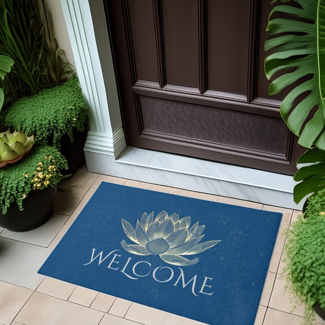 YOGA Meditation Instructor Lotus Welcome Doormat (Creator Uploaded)