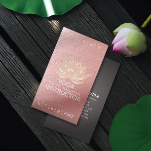 YOGA Meditation Instructor Loyalty Punch Lotus Card