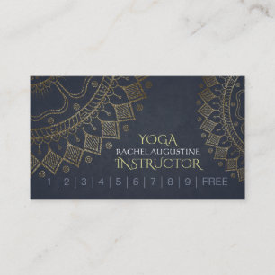 YOGA Meditation Instructor Loyalty Punch Mandala Card