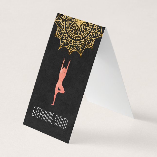 Yoga Meditation Instructor | Mandala Business Card (Front)